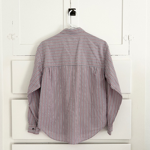 CLOSED Aloise 100% Cotton Button Up Shirt in Lilac Haze Stripe Size XS - Picture 6 of 7